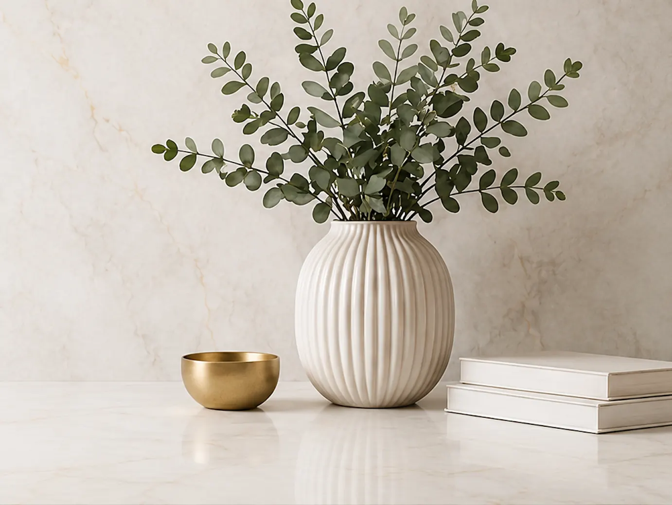 Marble countertop with eucalyptus, Station Medical interior